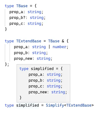 Extending type alias with optional property leaves it as string