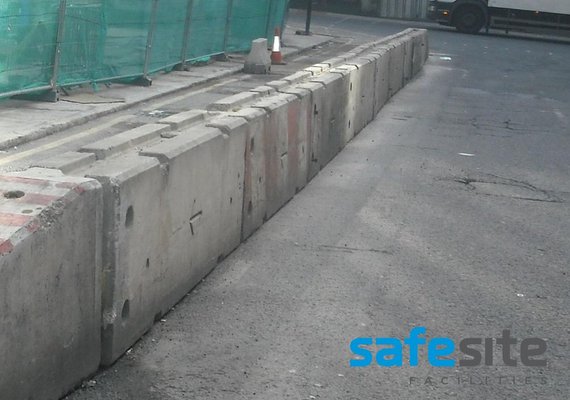 Concrete barriers in Glasgow
