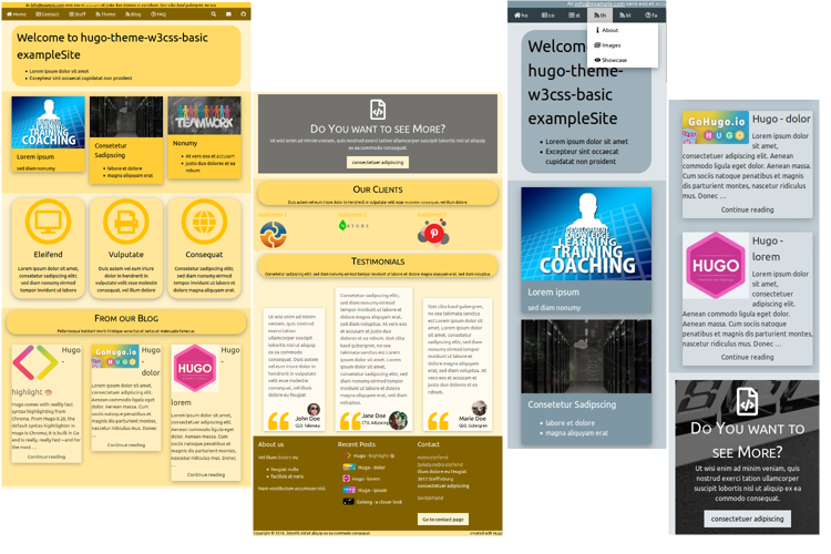 Hugo-Theme-W3css-Basic