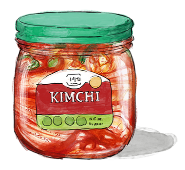 Illustration of a jar of Kimchi