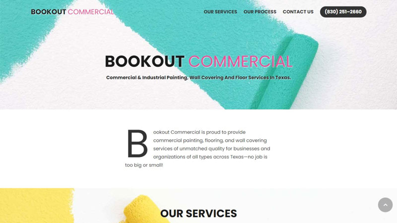 Bookout Commercial website screenshot