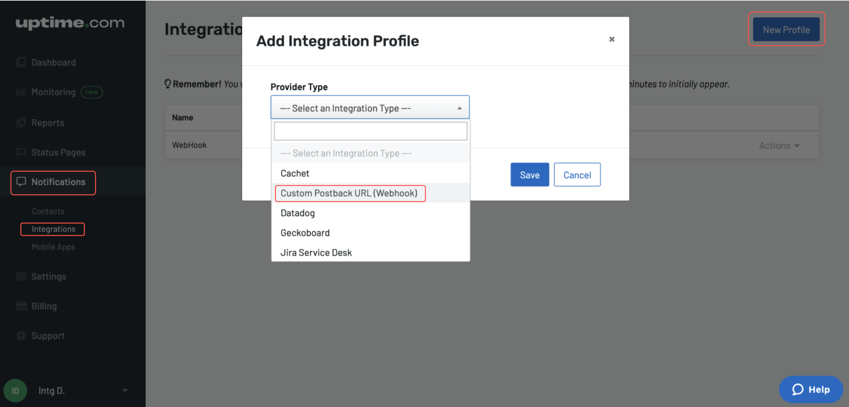 Add integration profile.