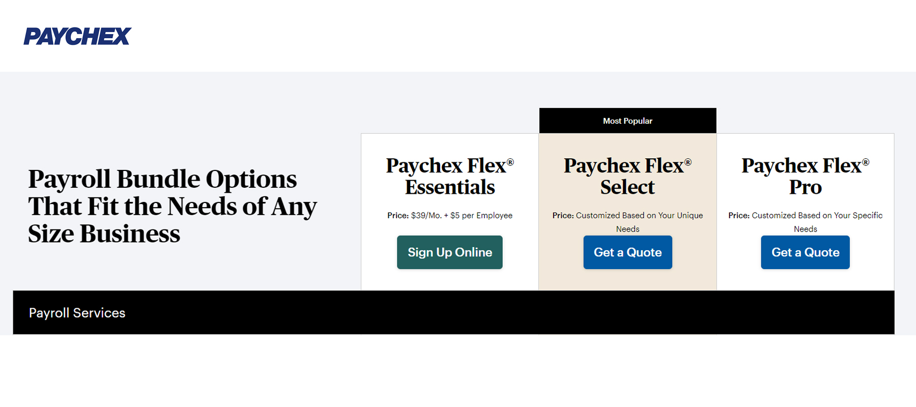 Paycheck Payroll Pricing Fees 2023 How Much Does Paychex Flex 