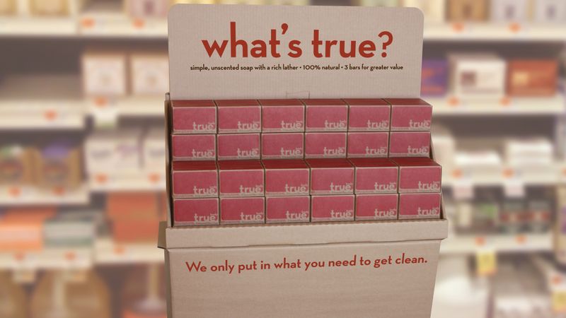 A shipper display for TrueBody Products