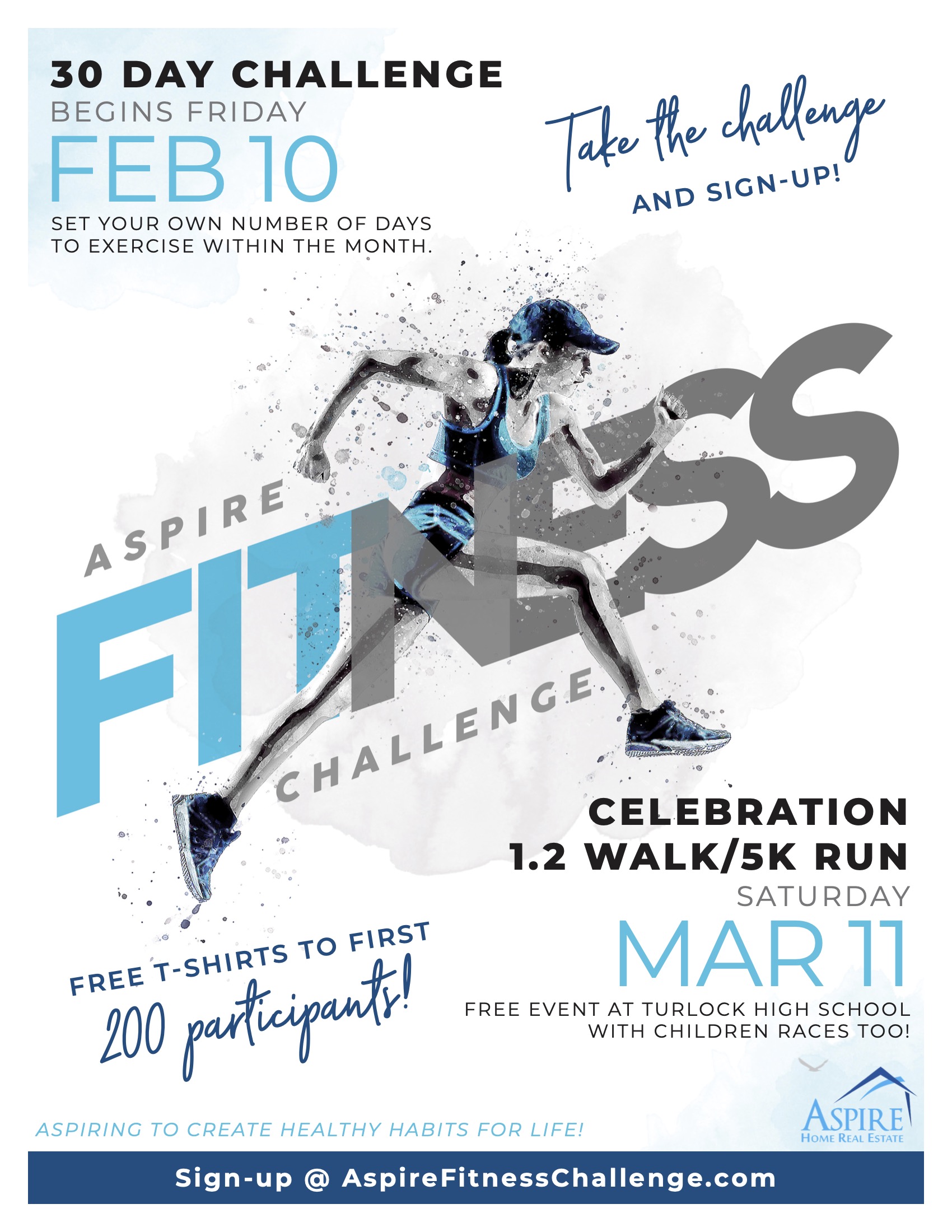Aspire Fitness Challenge Flyer 2023