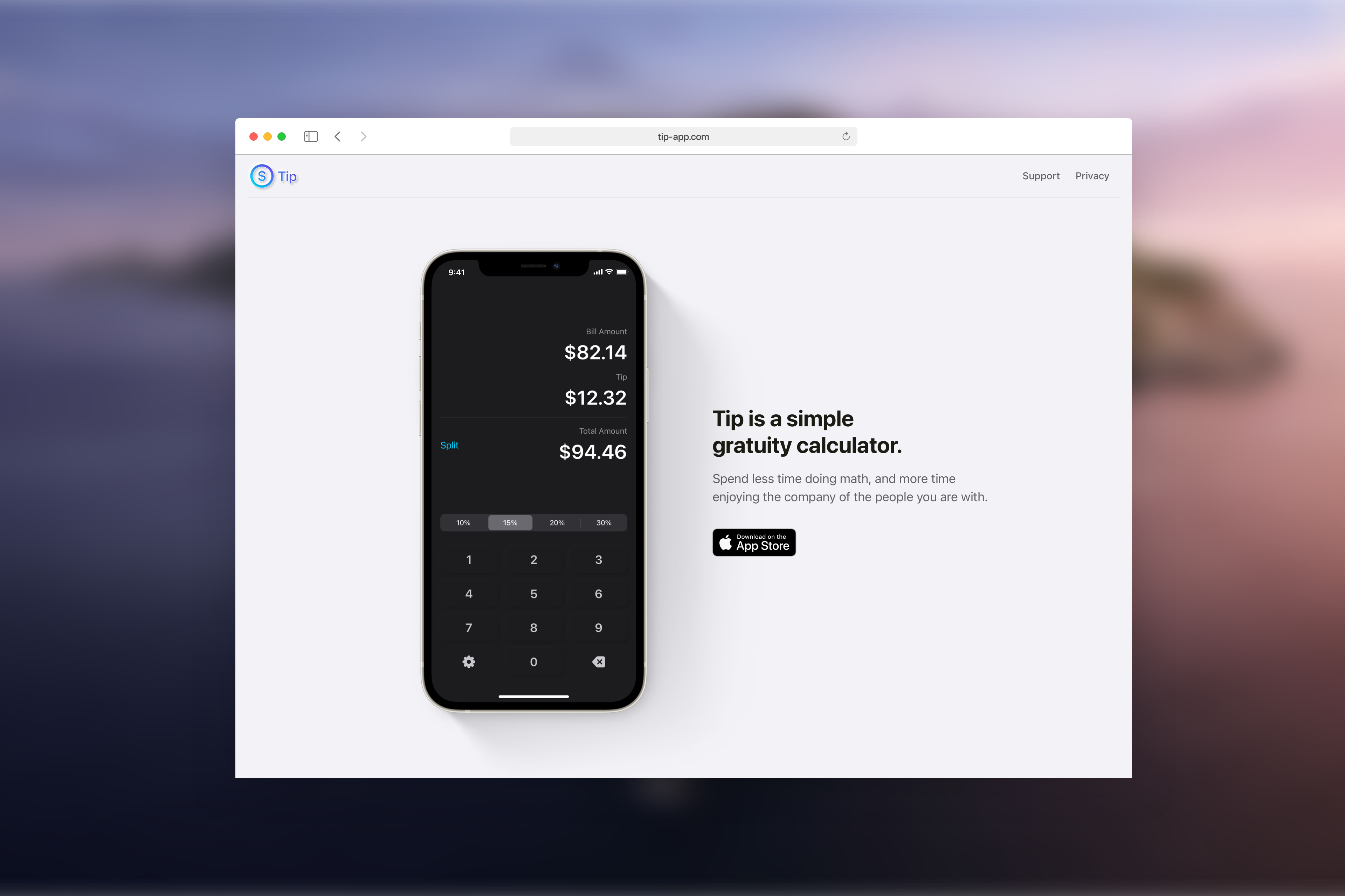 Tip App - Marketing Website