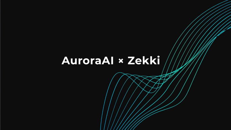 Tyylitellysti teksti "AuroraAI x Zekki".