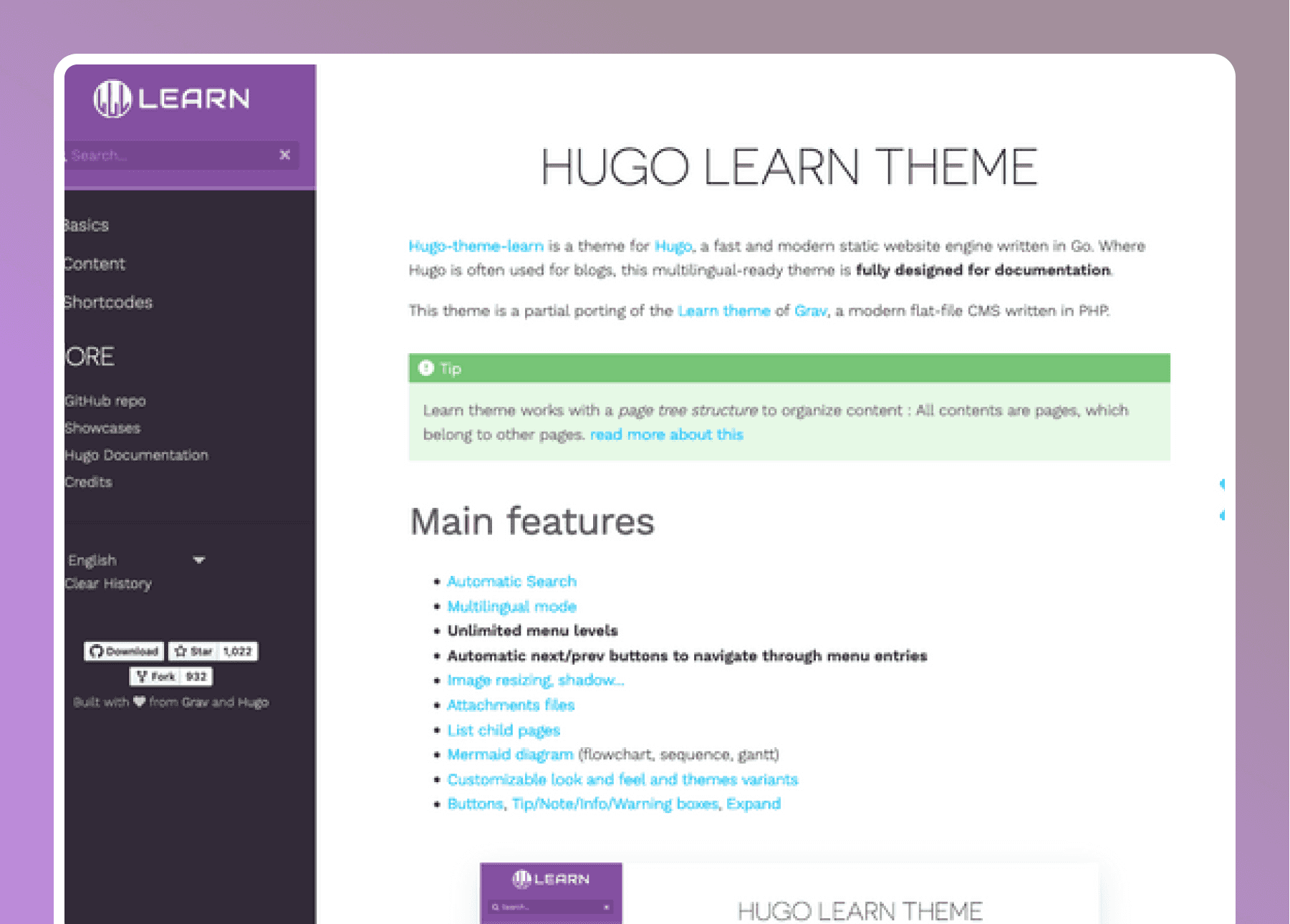 Hugo Learn Theme- cover