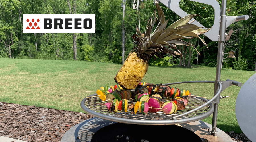Best Fire Pit Cooking Grates - Breeo Outpost in Backyard