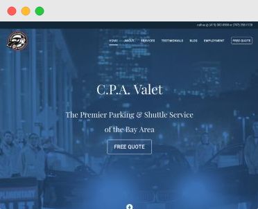 C.P.A. Valet marketing website hero slider