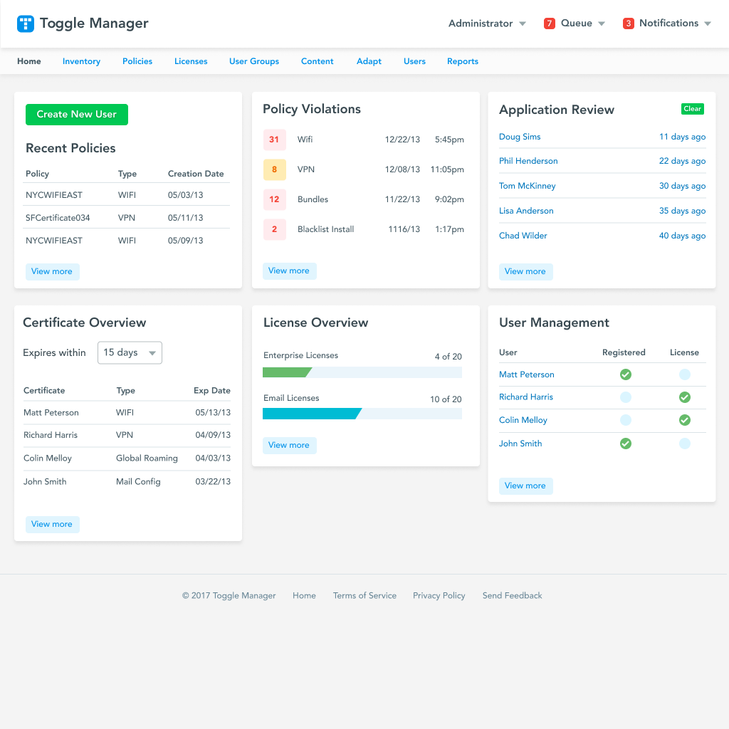 Toggle Manager