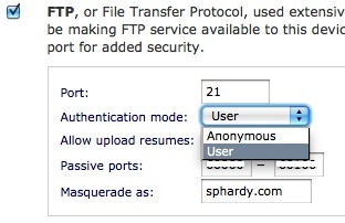 FTP Authentication Mode