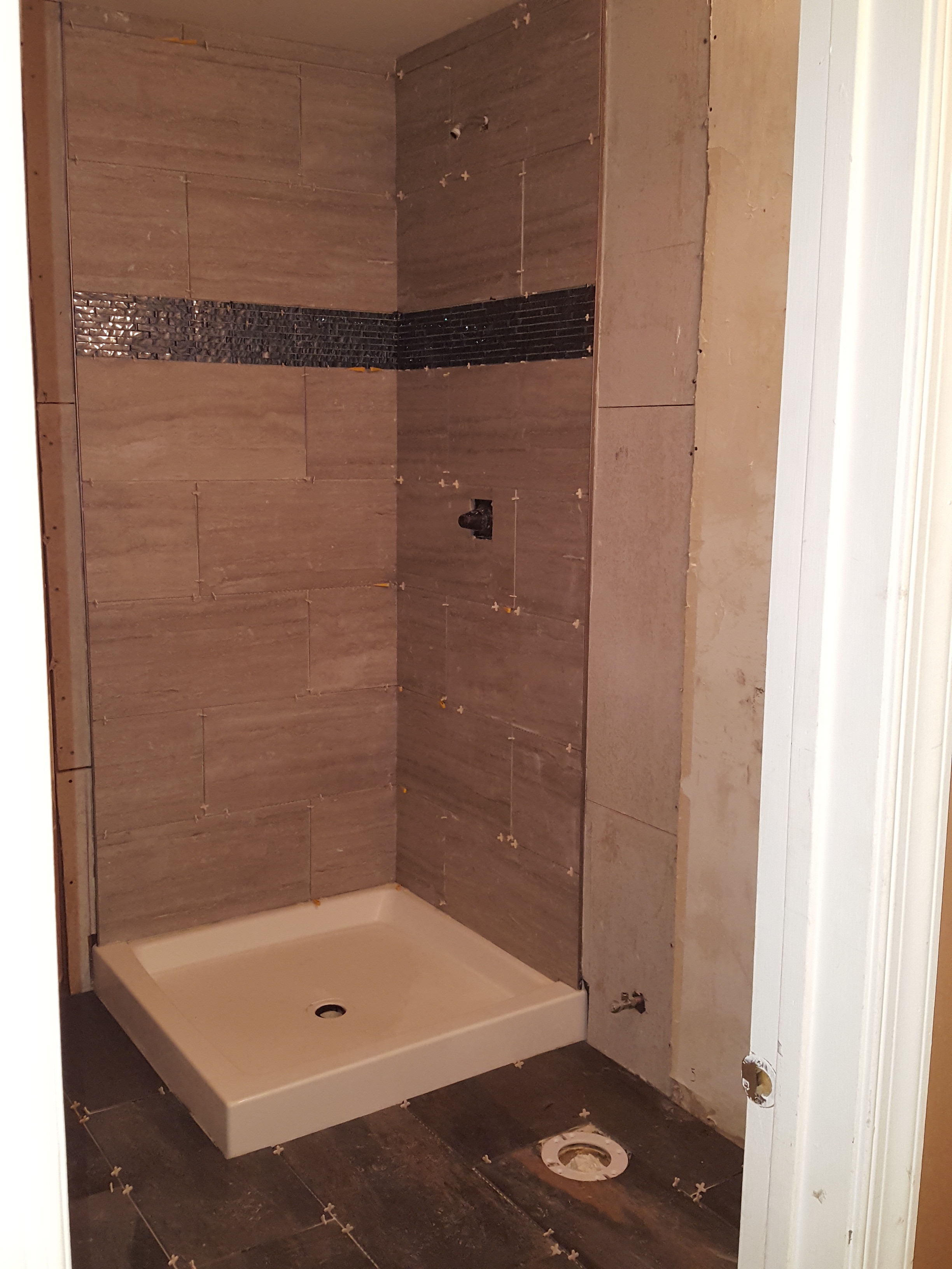 Before picture of shower completed by Dream Concepts Contracting LLC.