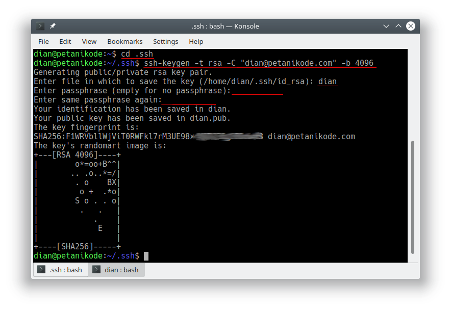 Membuat SSH Key