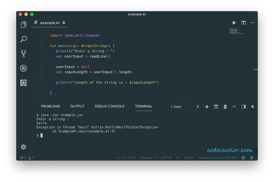 What is double bang or double exclamation operator in kotlin - CodeVsColor