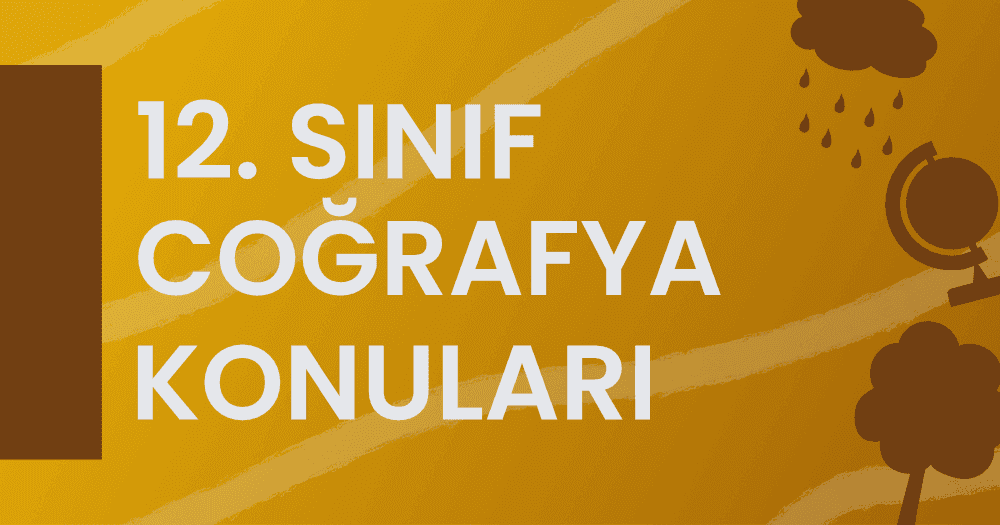 12. Sınıf Coğrafya Konuları