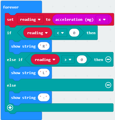 Completed Code in MakeCode