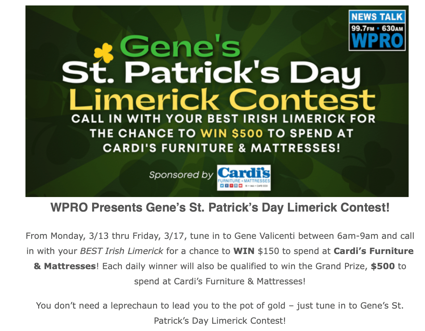 Limerick contest