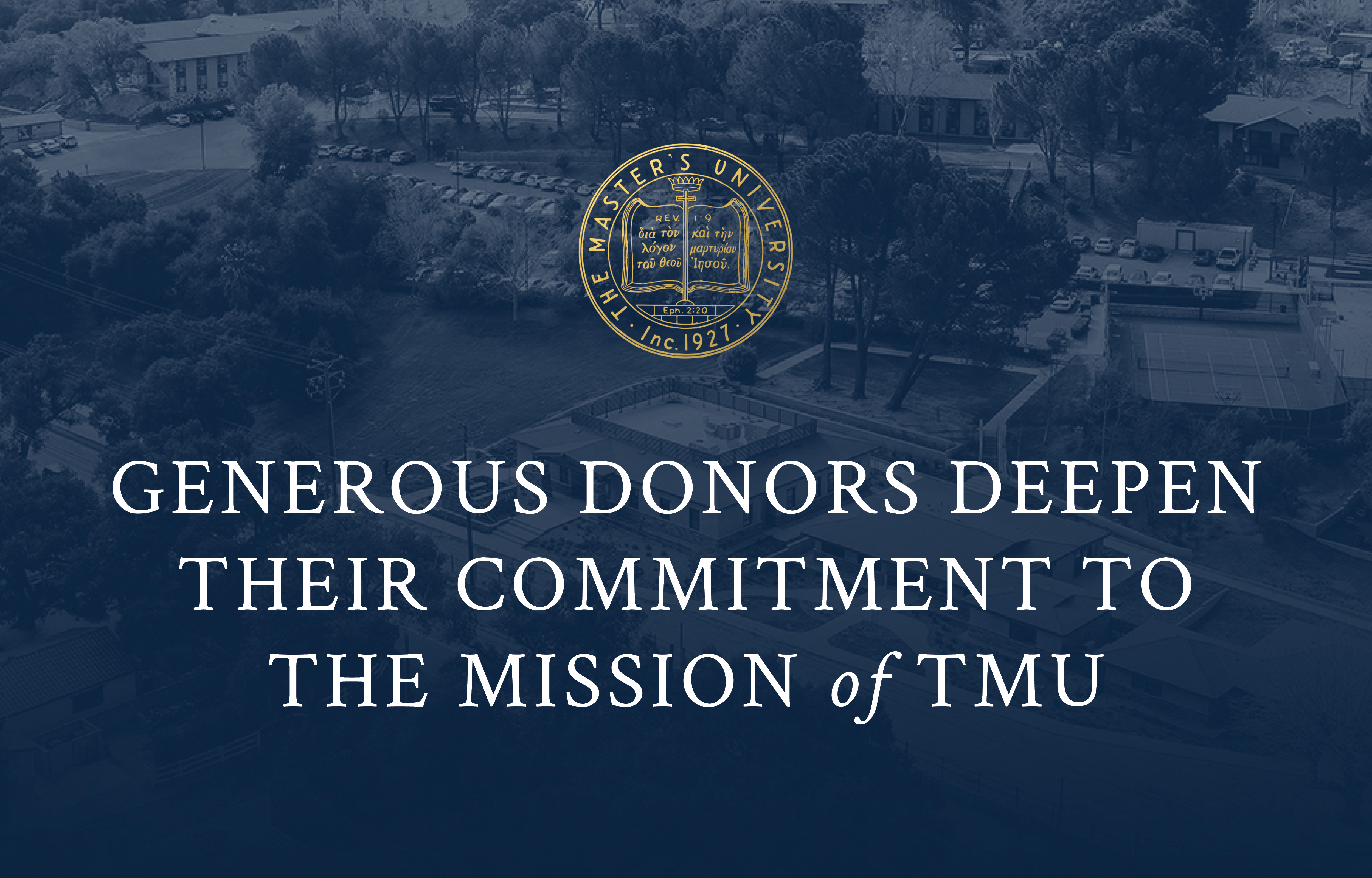 Generous Donors Deepen Their Commitment to the Mission of TMU image