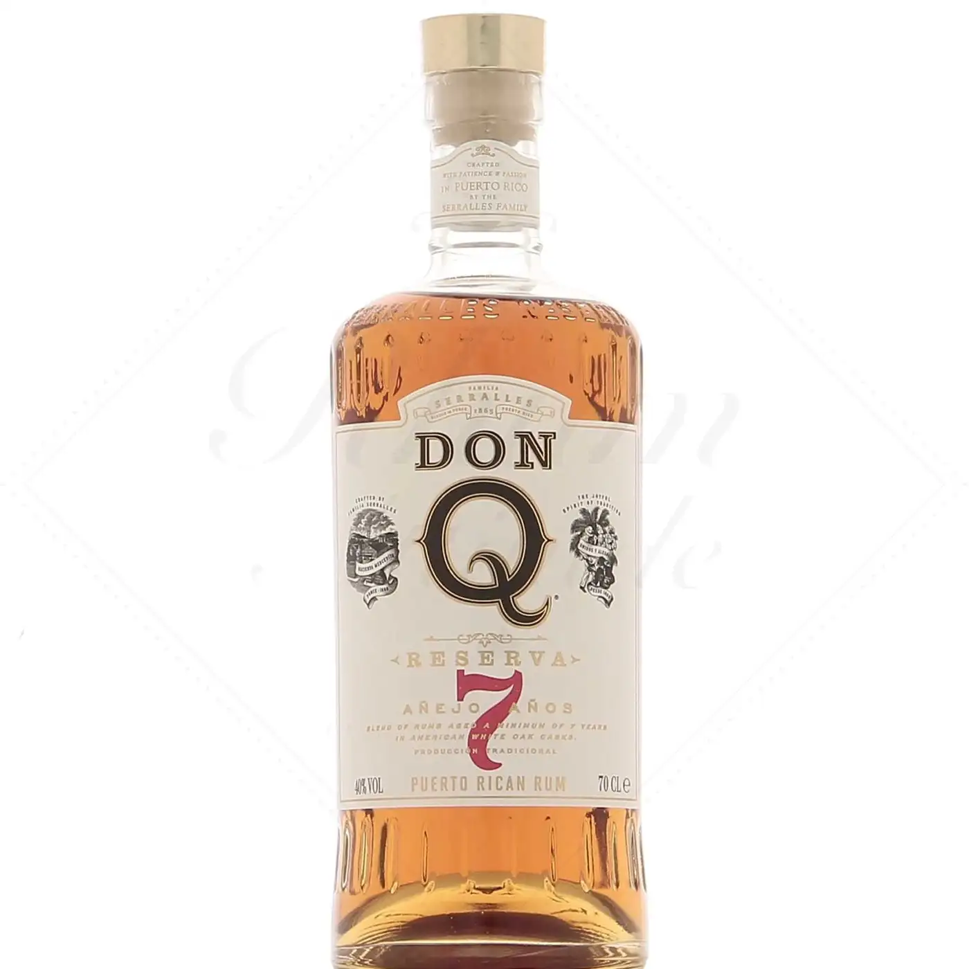 Image of the front of the bottle of the rum Don Q Reserva Añejo 7 Años