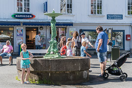 In the town square in Kragerø.