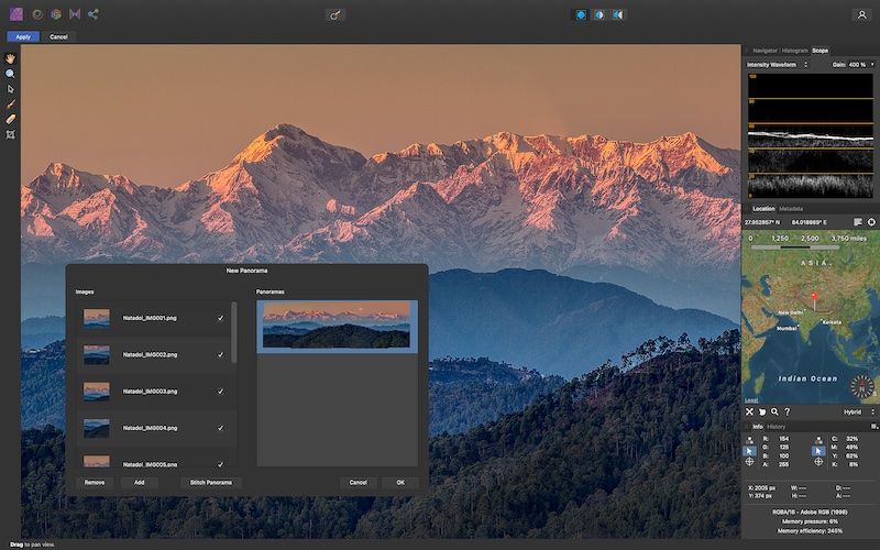 Affinity Photo - Panorama Tool