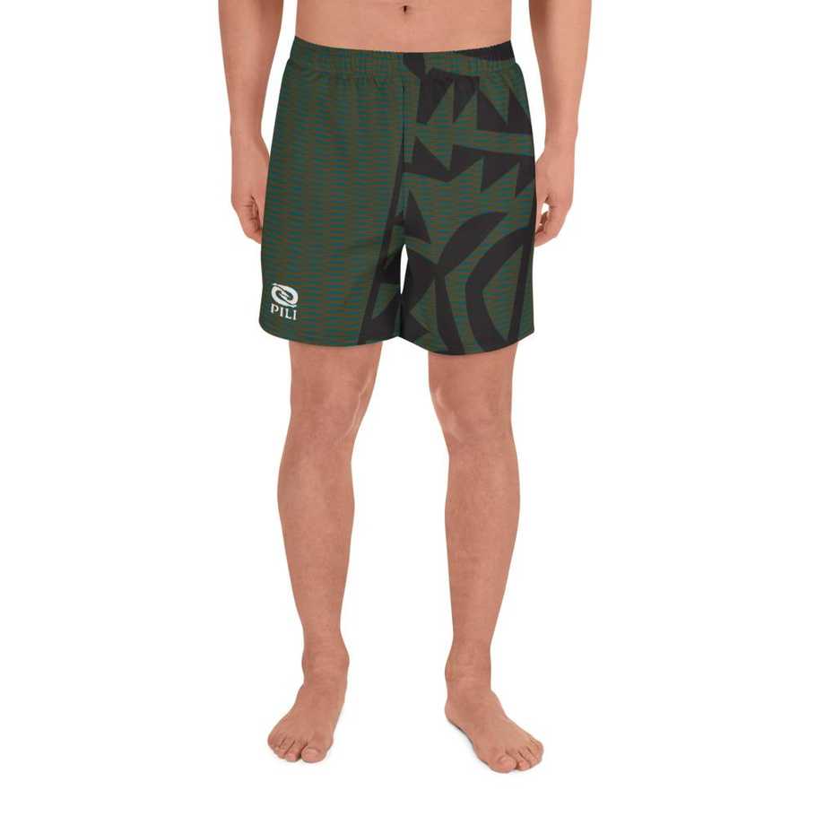 keawe-lipoa-mens-athletic-long-shorts - XS / Dark green / Performance Stretch