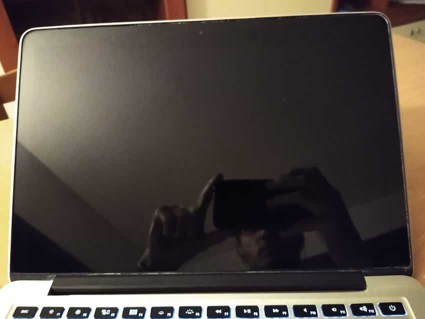 The screen after the treatment.