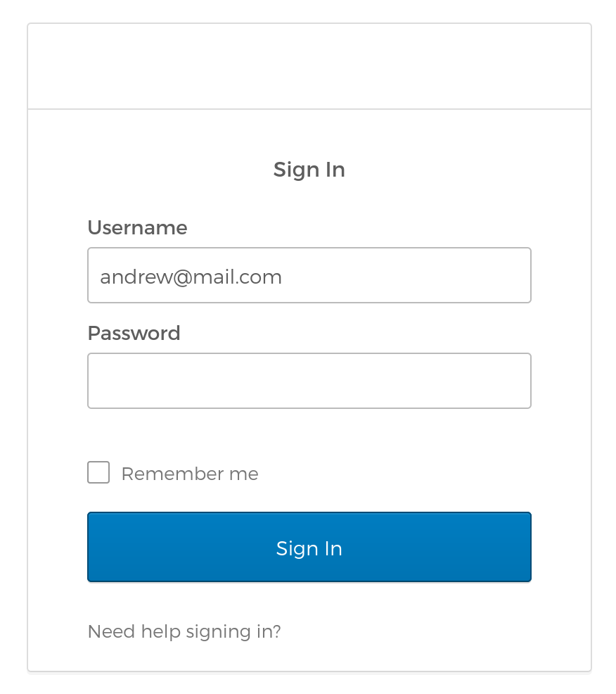 Okta Sign-In Page