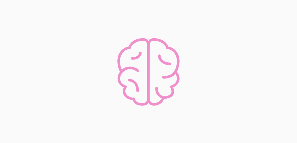 Illustration of a pink brain