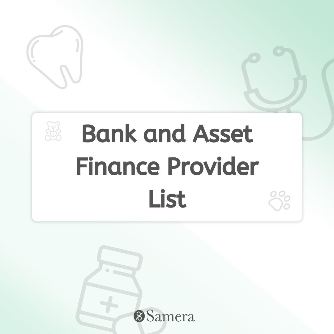 Bank and Asset Finance Provider List