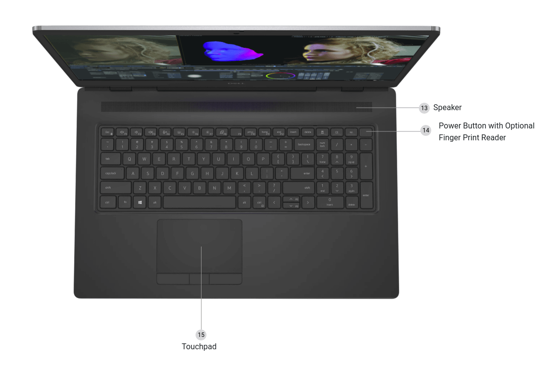 Dell Precision 7750 keyboard layout