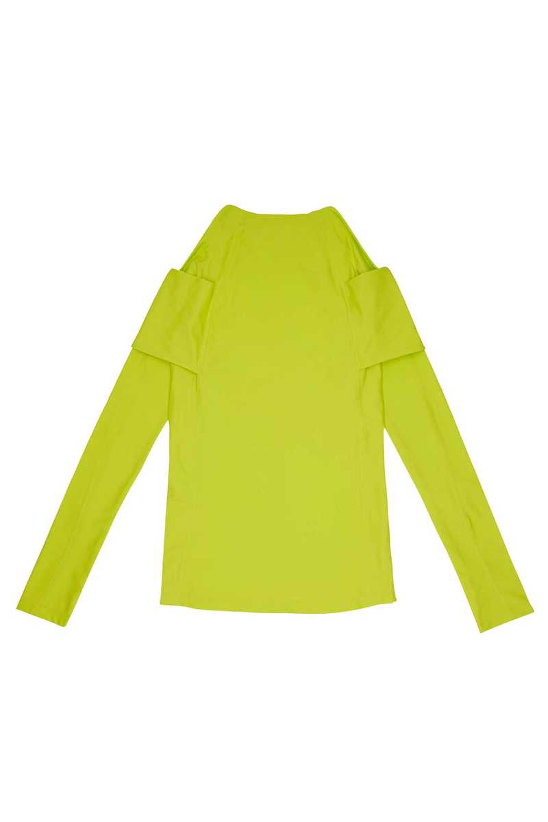 Raha jersey top neon yellow with stole - GmbH AW21 - Back