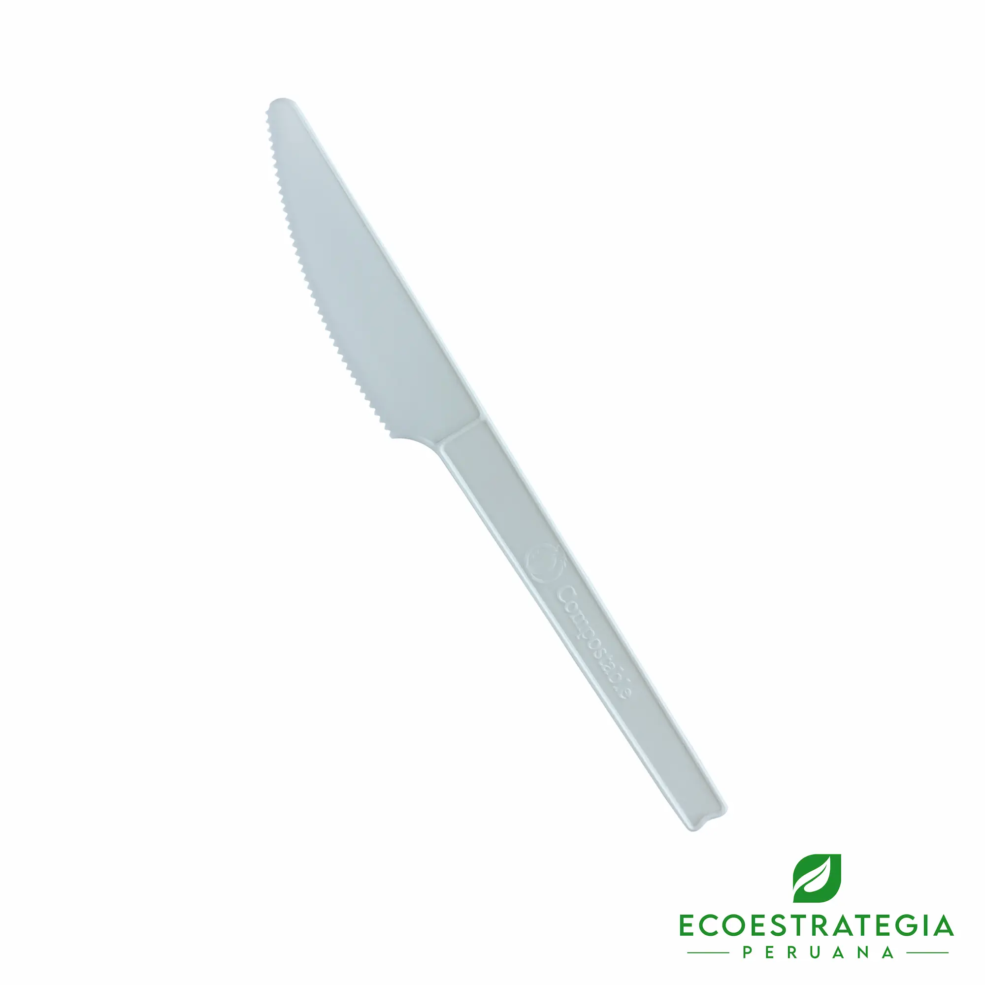Este cuchillo biodegradable de 15cm esta hecho de fecula de maíz. Cubierto descartable resistente a altas temperaturas, cotiza tenedores y cuchillos ecológicos