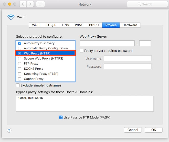 step4 how to configure safari browser for proxy servers