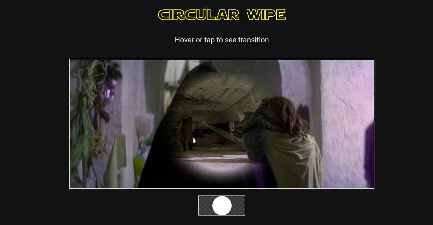 Star Wars circular wipe transition - @property vs clippath vs mask