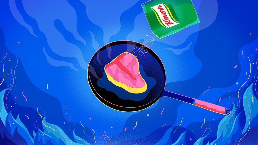 Cooking beef with Knorr