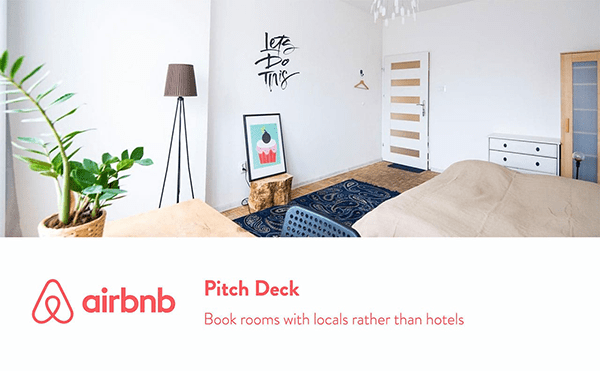Presentation: Airbnb's pitch deck title slide