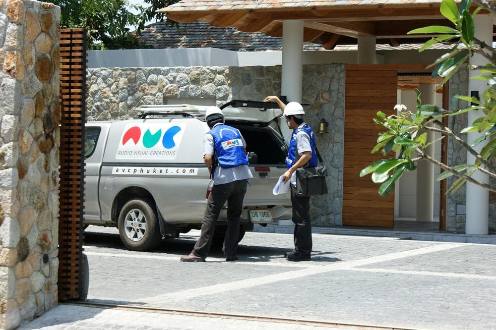 An AVC truck on site