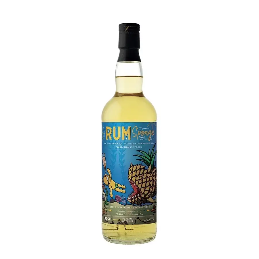 Image of the front of the bottle of the rum Rum Sponge Collection Antipodes