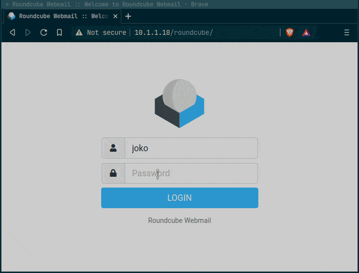 Send email using roundcube webmail