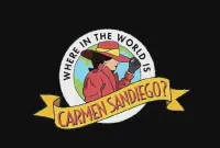 The logo from &ldquo;Where in the world is Carmen Sandiego&rdquo;