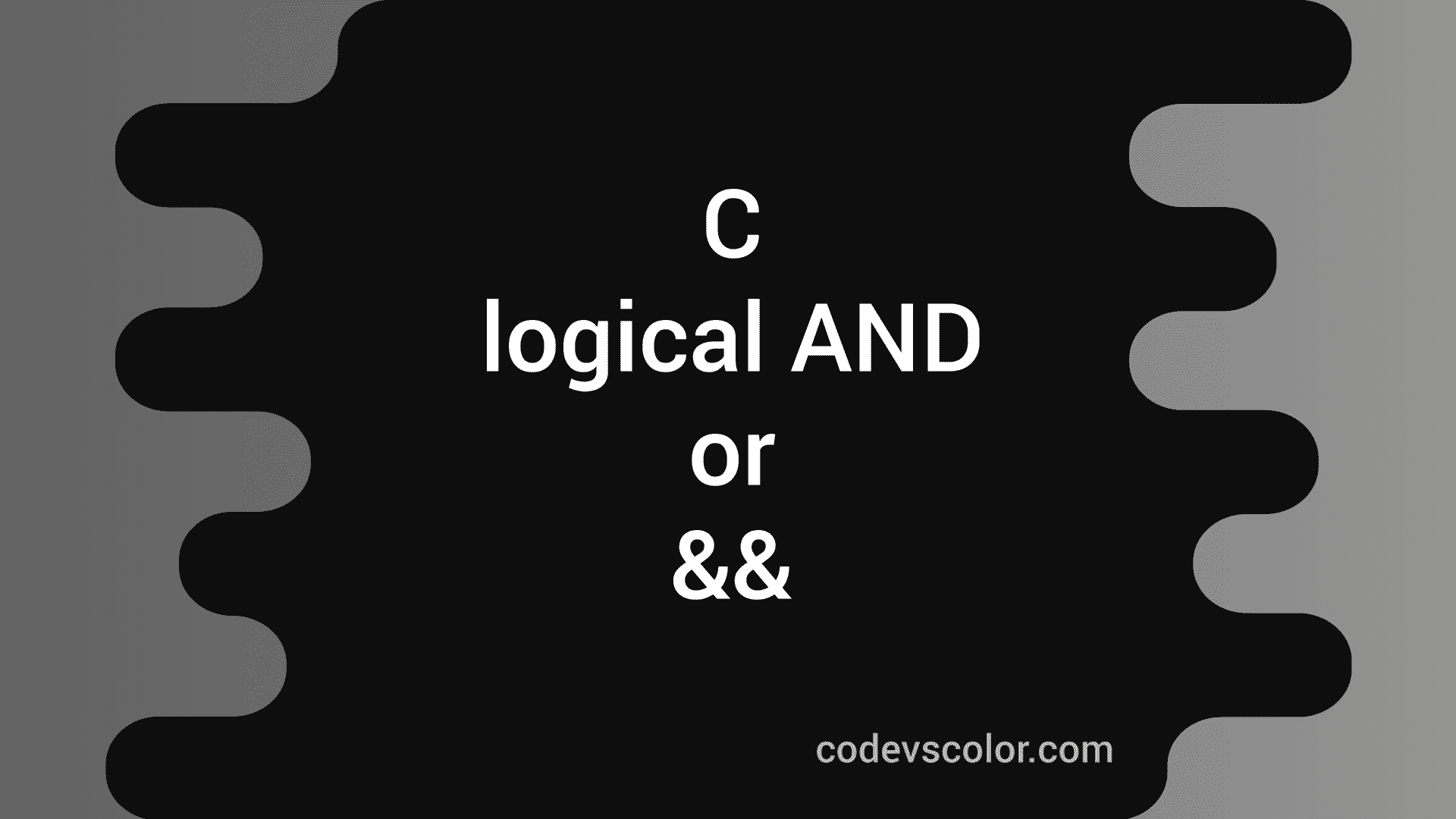 c logical and assignment