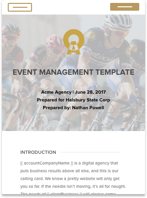 Event Management Proposal template