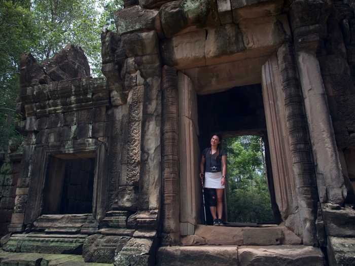 Outside wall that accesses the courtyard.