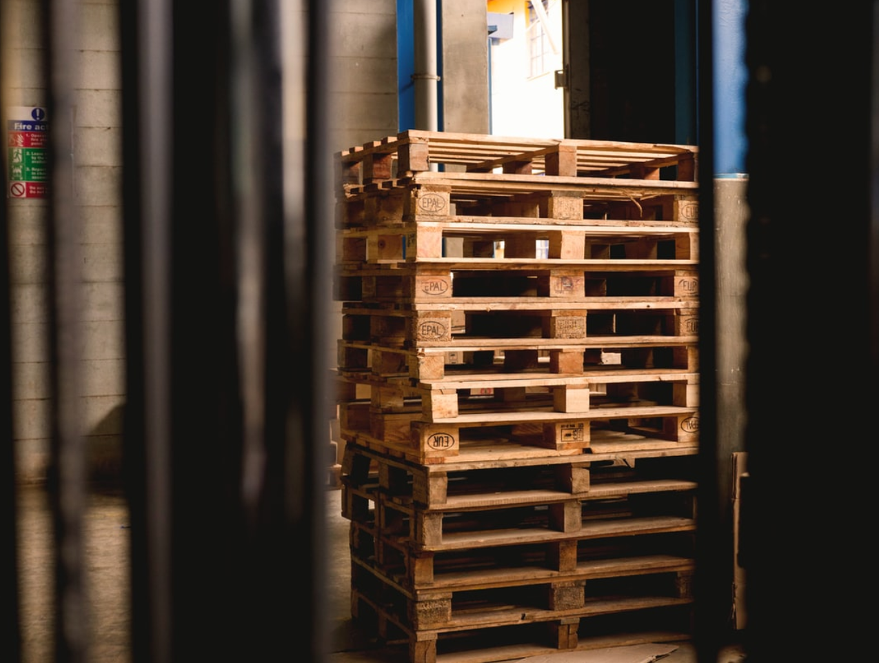 Stack of wood pallets