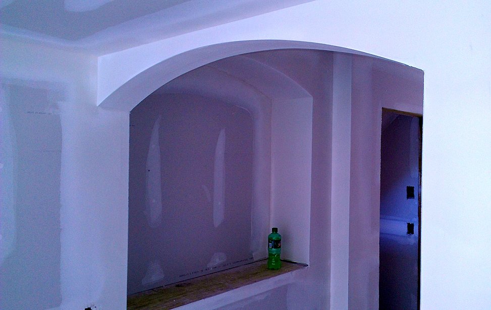 drywall installation of arches