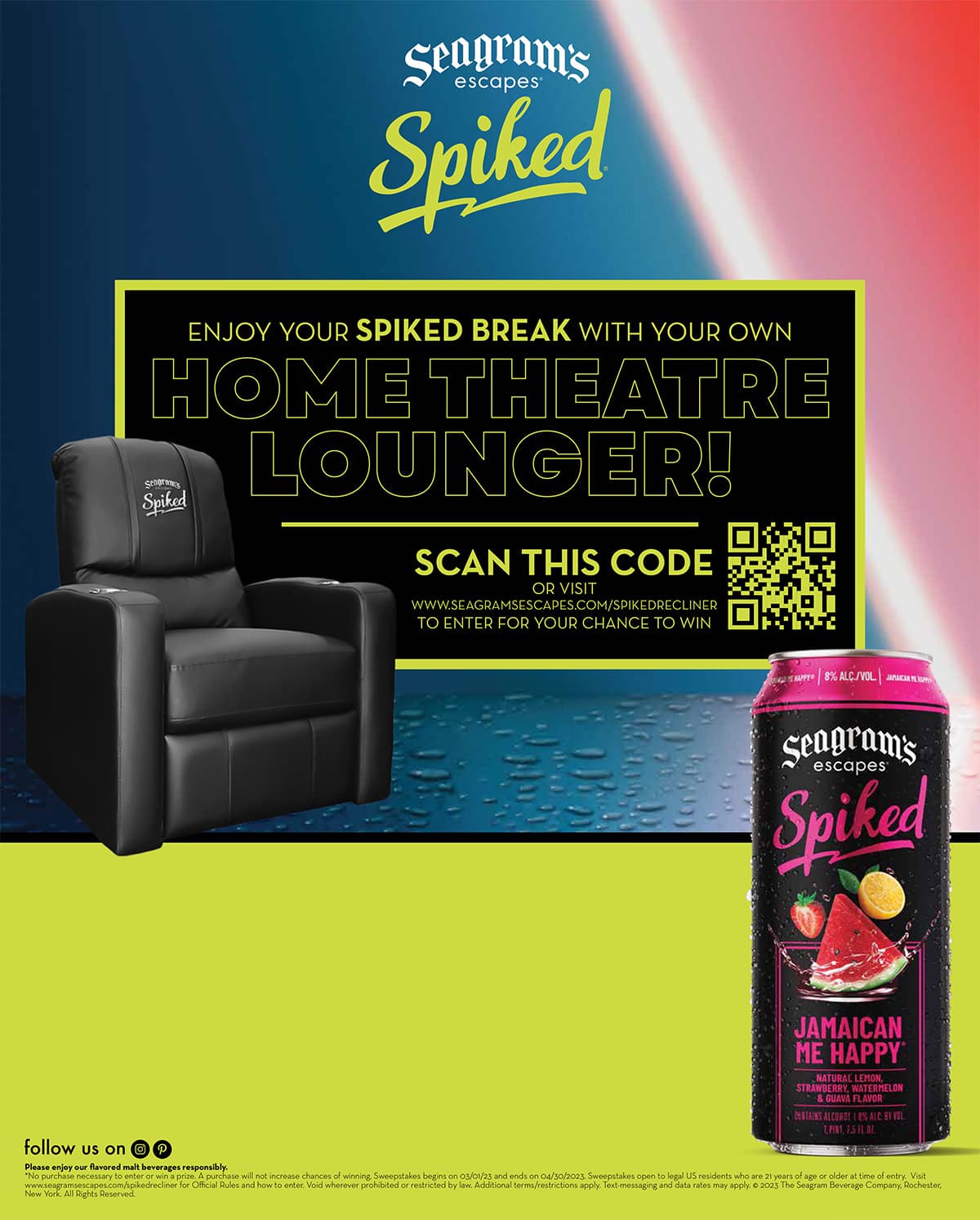 Win a Seagrams Spiked Home Theater Recliner!
