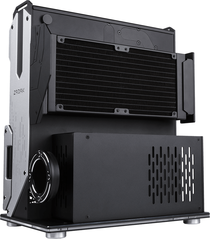 The New Zadak MOAB II ELITE PC Case features an in-built water-cooling system and Touch power switch