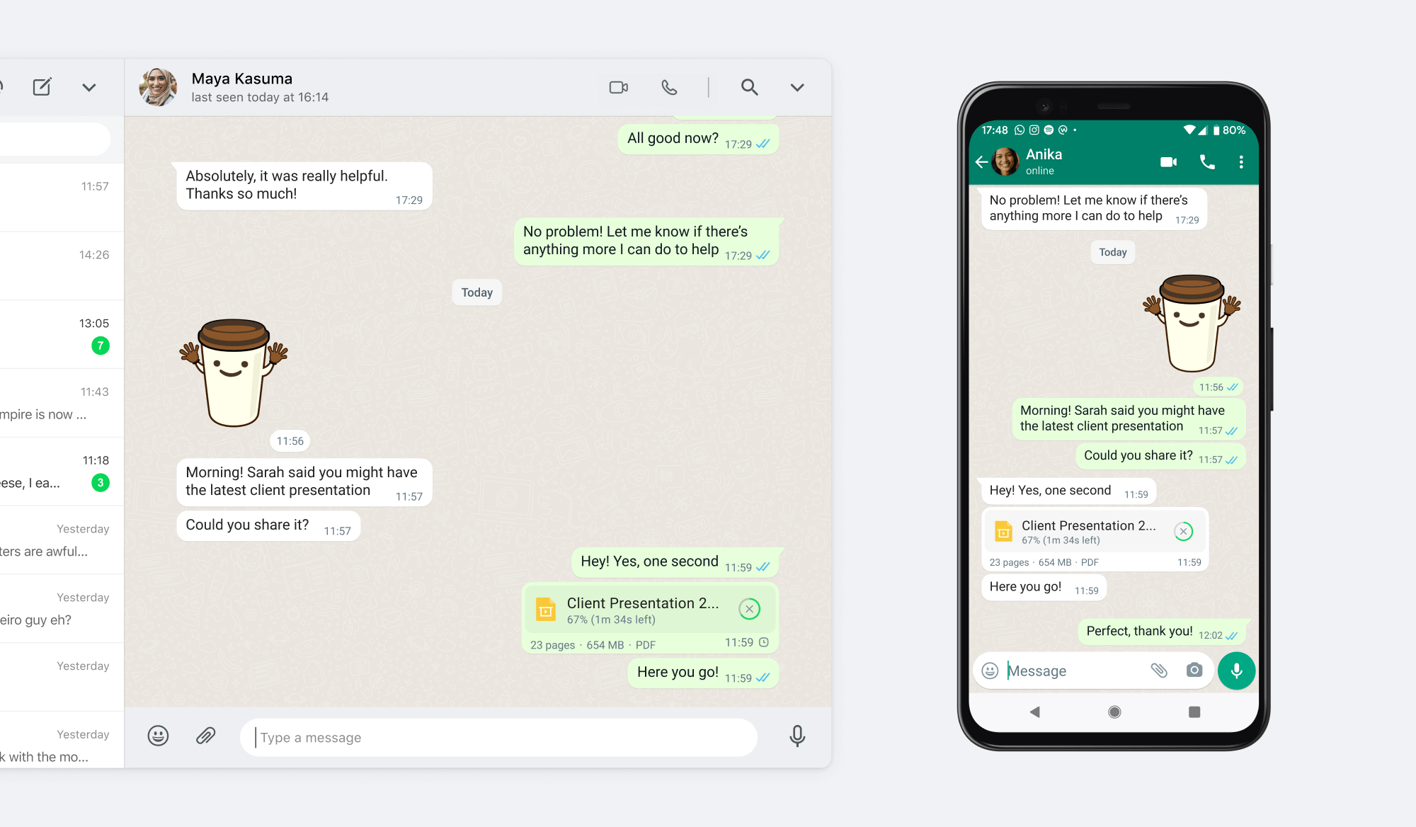 WhatsApp Large File Sharing